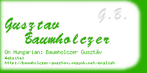gusztav baumholczer business card